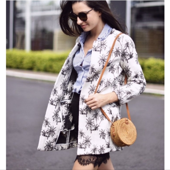 Zara palm tree blazer jacket - Picture 1 of 9